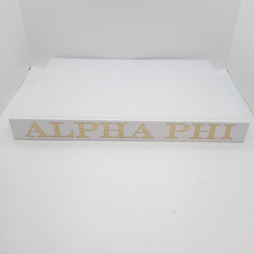 White Linen Memory Book- Alpha Phi