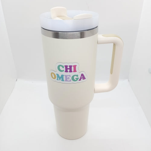 Metal Tumbler with Magnet- Chi Omega