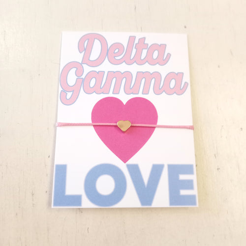 Love String Bracelet- Delta Gamma