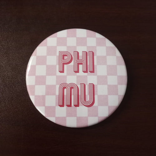 Checkerboard Button- Phi Mu