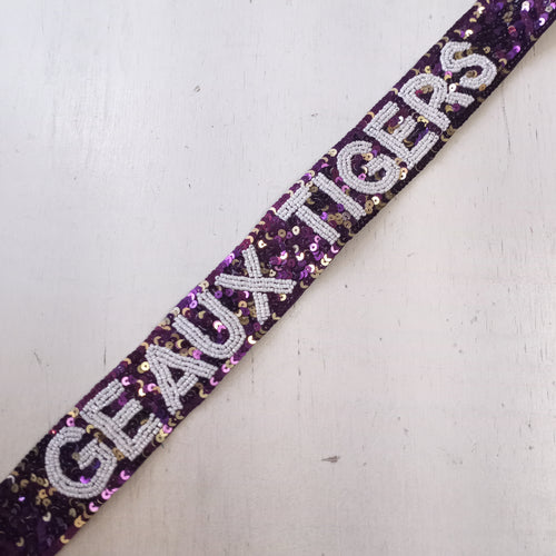 Sequin and Bead Purse Strap- LSU