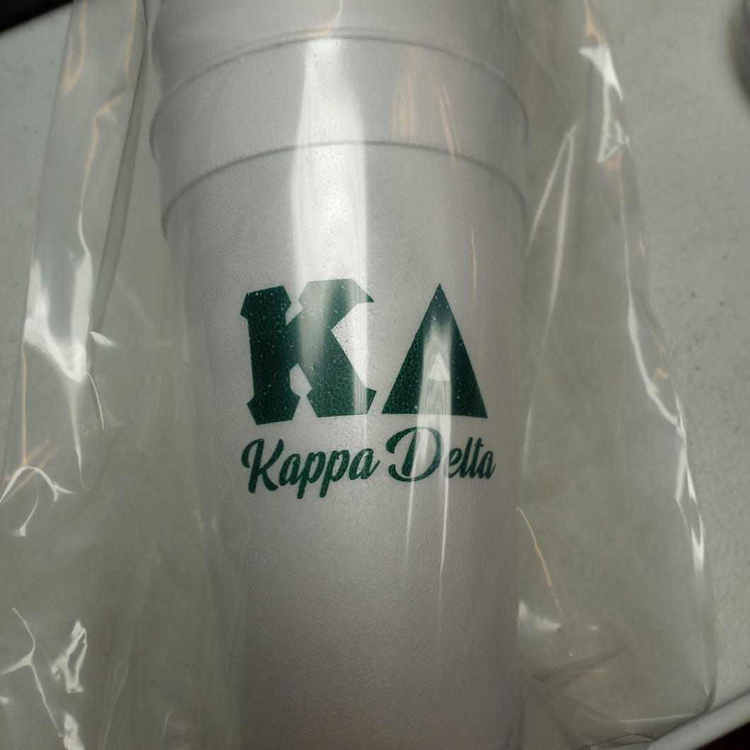 10-pack Styrofoam Cups- Kappa Delta