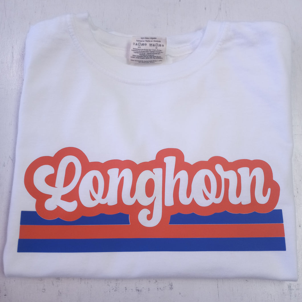 Retro Stripe Camp Tee- Longhorn
