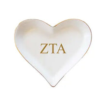 Sorority Heart Shaped Ring Dishes For Jewelry