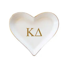 Sorority Heart Shaped Ring Dishes For Jewelry