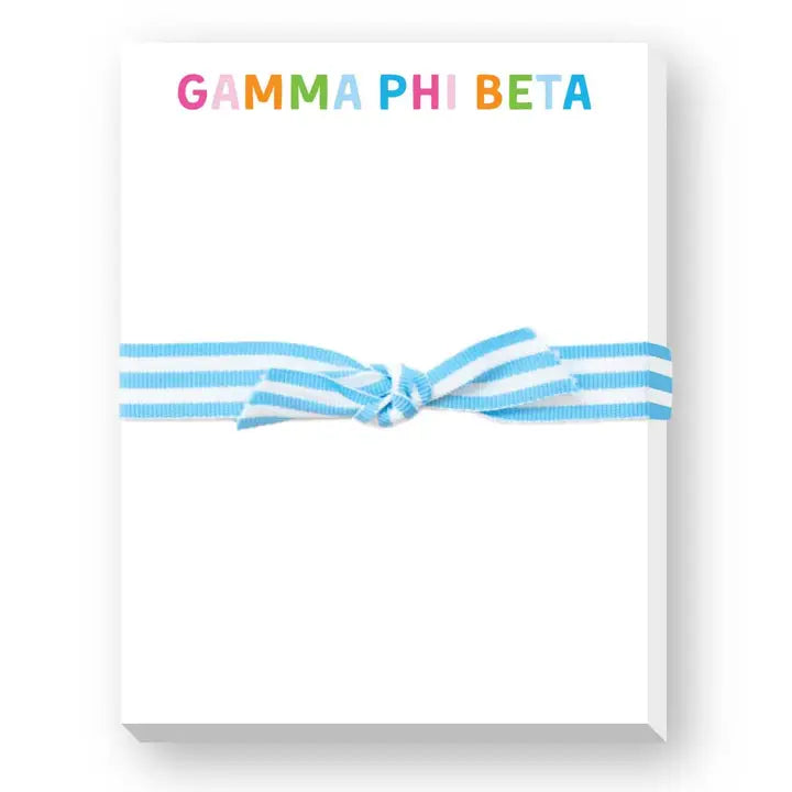 Sorority Greek Rainbow Mini Notepad - Gamma Phi Beta