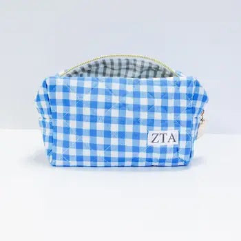 Quilted Gingham Bag- Zeta Tau Alpha