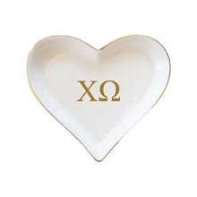 Sorority Heart Shaped Ring Dishes For Jewelry