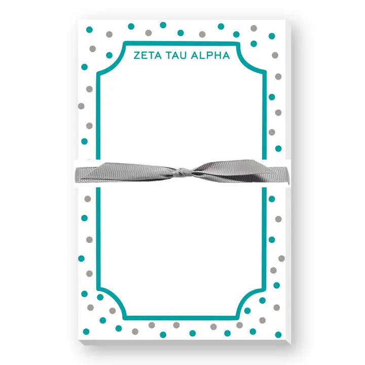 Sorority Greek Large Notepad Polkadot-Zeta Tau Alpha