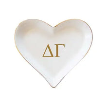 Sorority Heart Shaped Ring Dishes For Jewelry