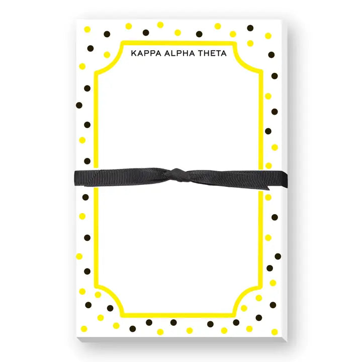 Sorority Greek Large Notepad Polkadot-Kappa Alpha Theta