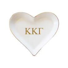 Sorority Heart Shaped Ring Dishes For Jewelry