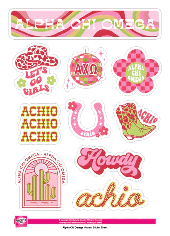 Western Design Disco Stickers