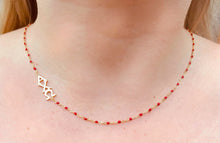 Side Set Enamel Bead Necklace- Bid Day Package Add-On