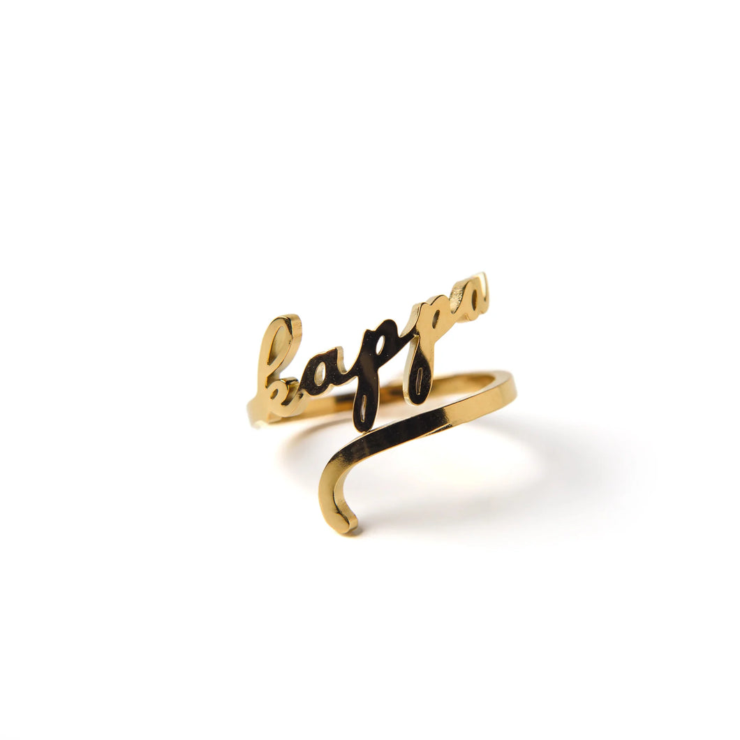 Romantic Script Adjustable Ring-Kappa Kappa Gamma