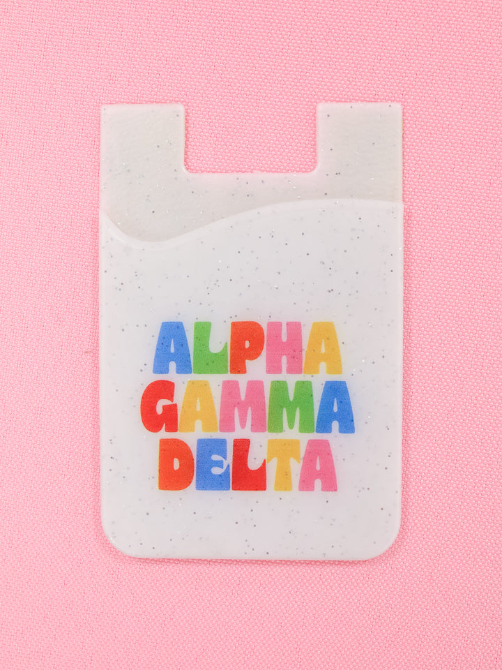 Shimmer Phone Wallet- Alpha Gamma Delta