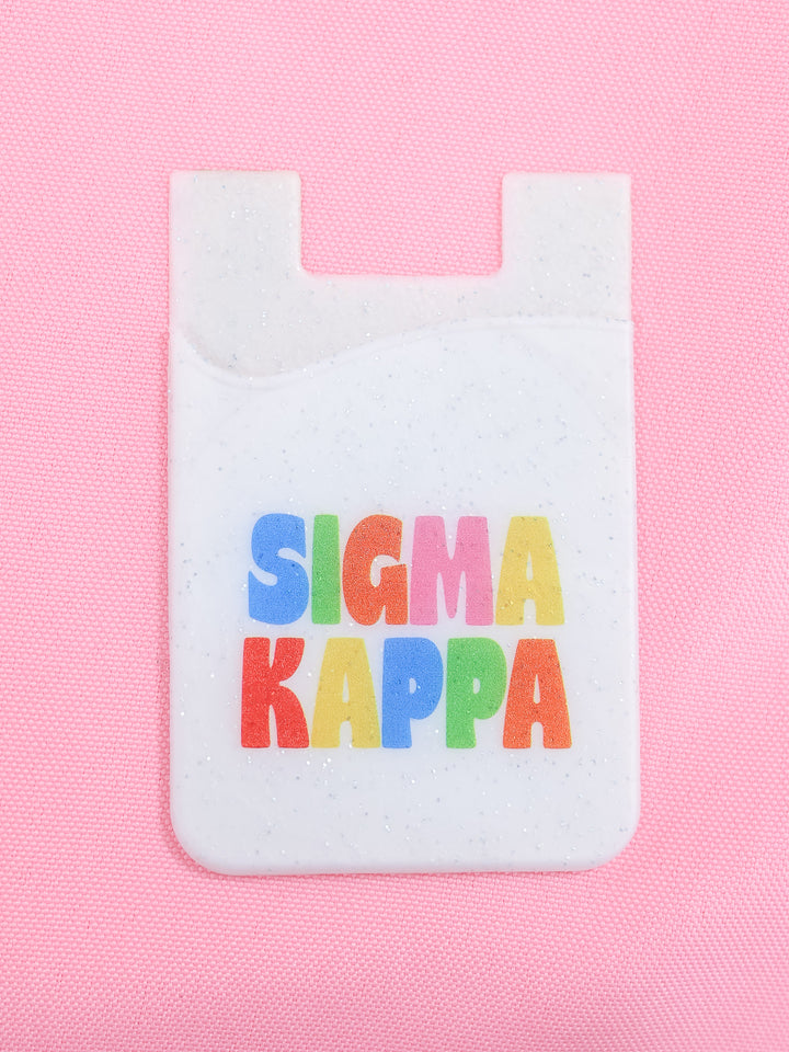 Shimmer Phone Wallet- Sigma Kappa