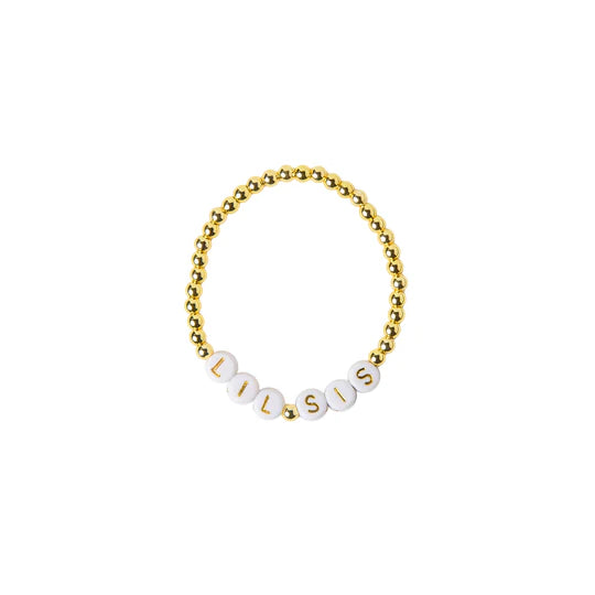 Sorority Big Lil Gold Beaded Bracelet