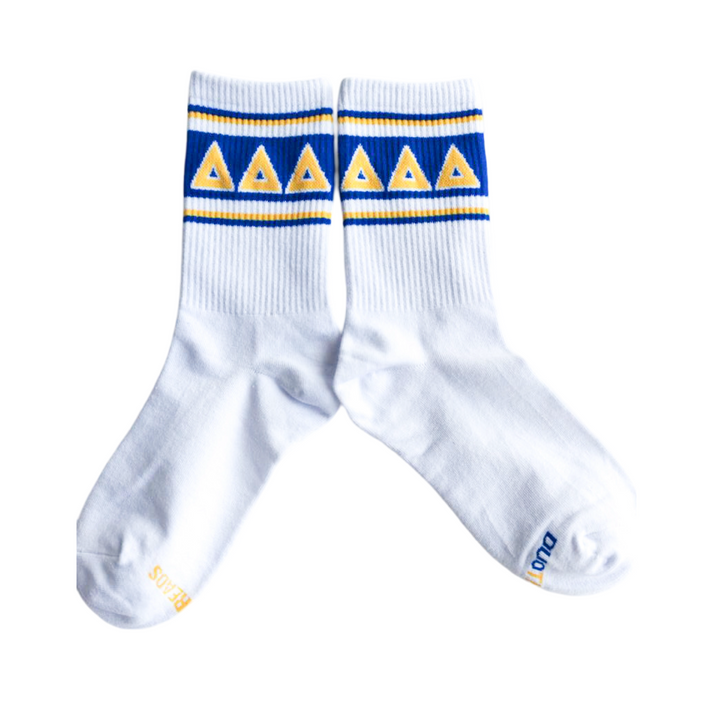 Retro Stripe Socks- Delta Delta Delta