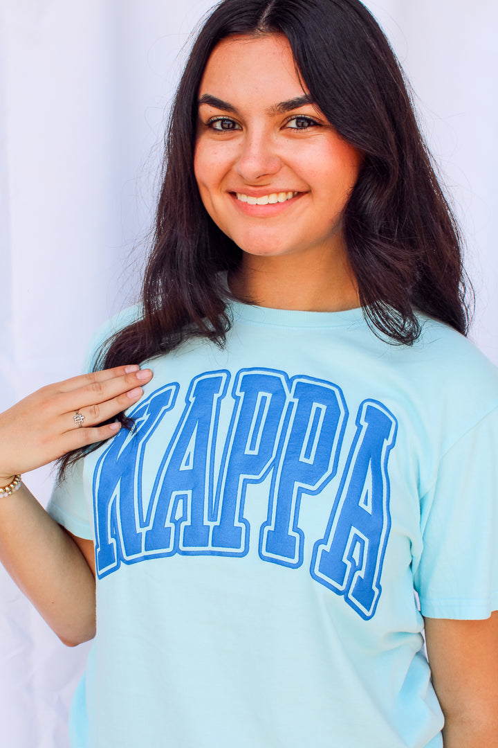 Varsity Arch Puff Tee- Kappa Kappa Gamma