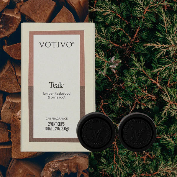 Teak Car Fragrance (2 pack)