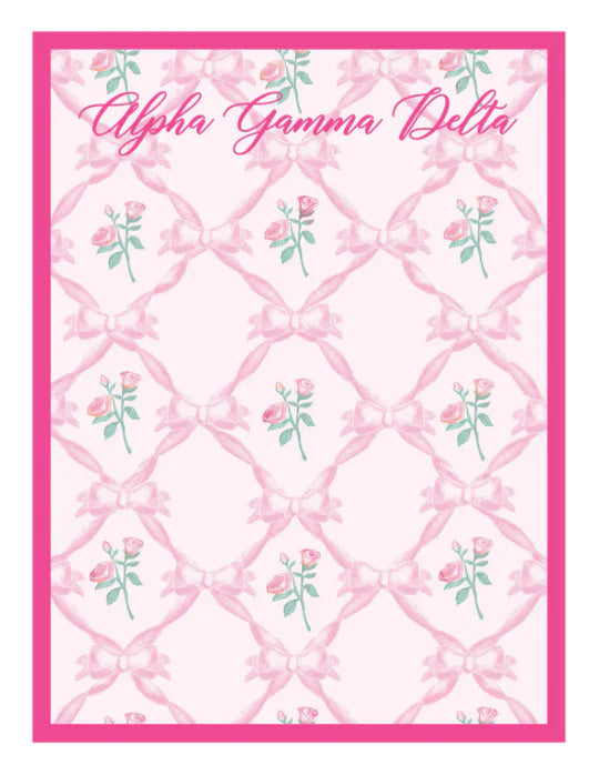Romantic Floral Notepad-Alpha Gamma Delta