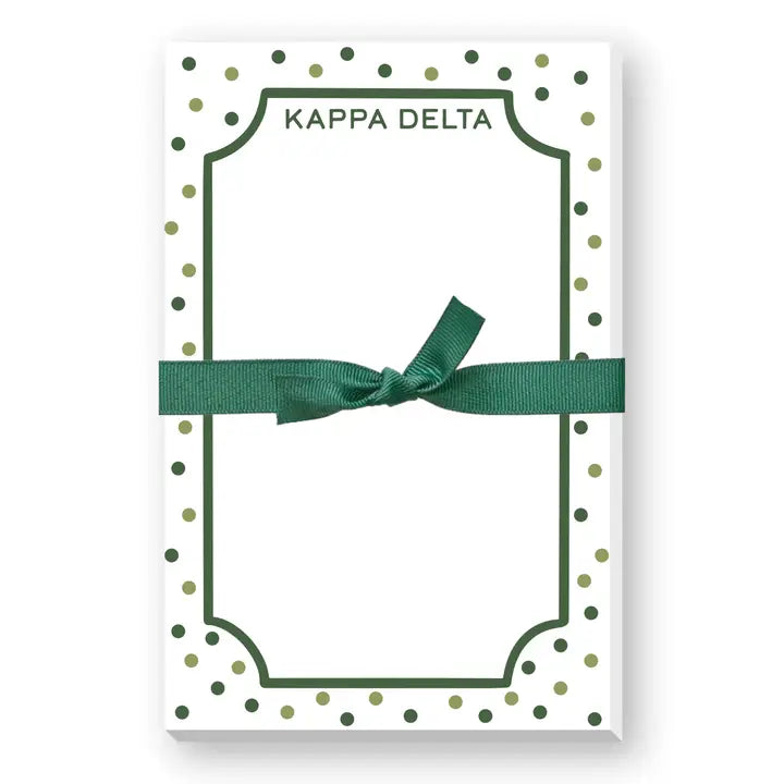 Sorority Greek Large Notepad Polkadot-Kappa Delta