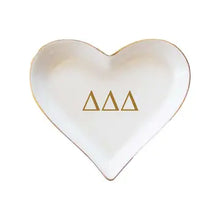 Sorority Heart Shaped Ring Dishes For Jewelry
