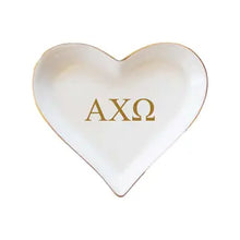Sorority Heart Shaped Ring Dishes For Jewelry