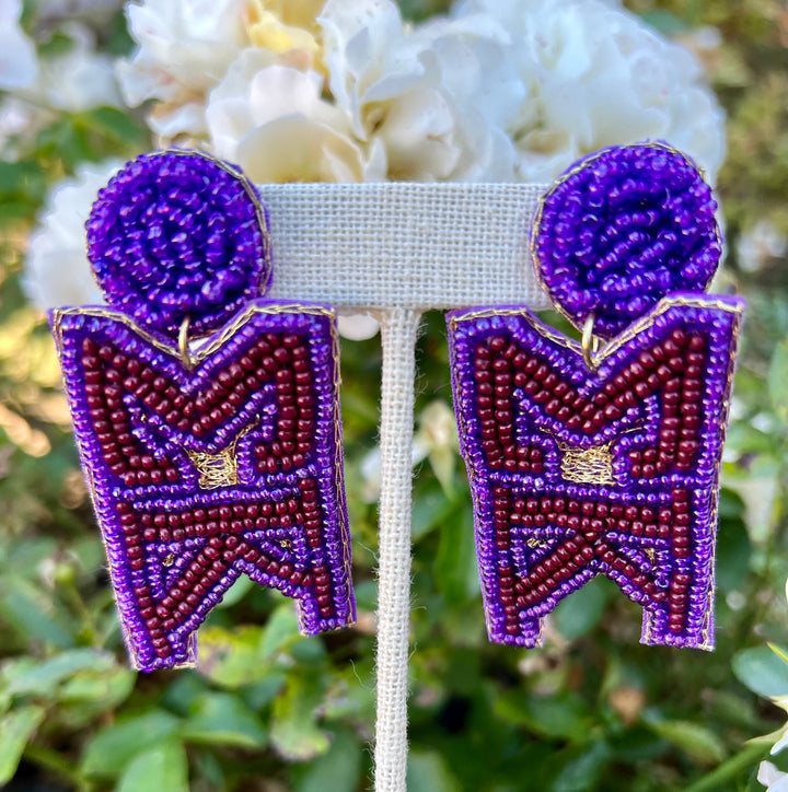 Greek Beaded Earrings- Sigma Kappa