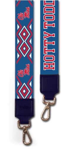 Two Inch Wide Printed Purse Strap-Ole Miss