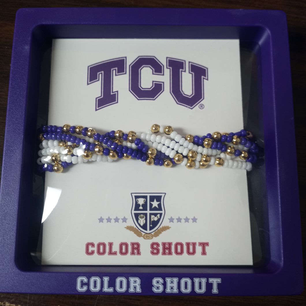 Team Colors Bracelet Stack- TCU