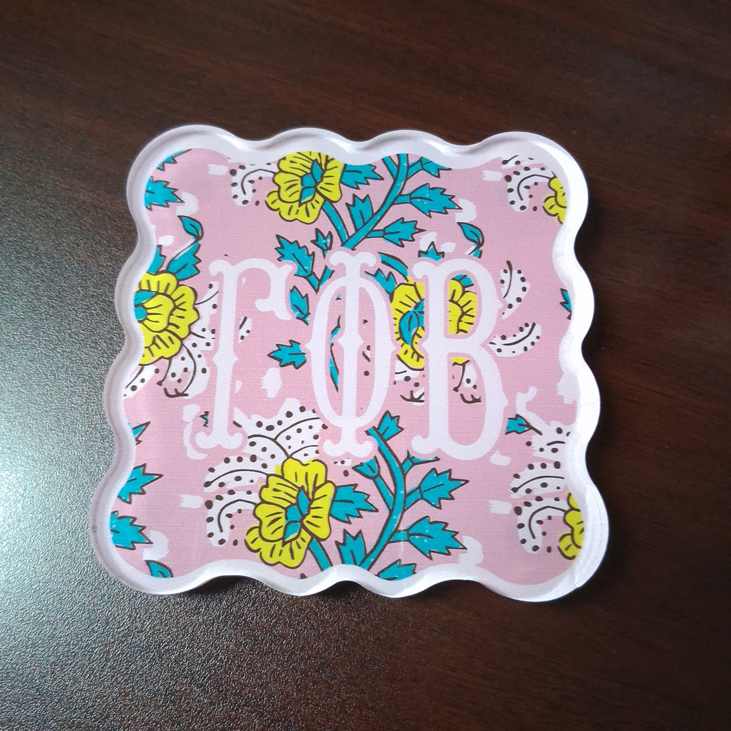 Block Acrylic Coaster- Gamma Phi Beta