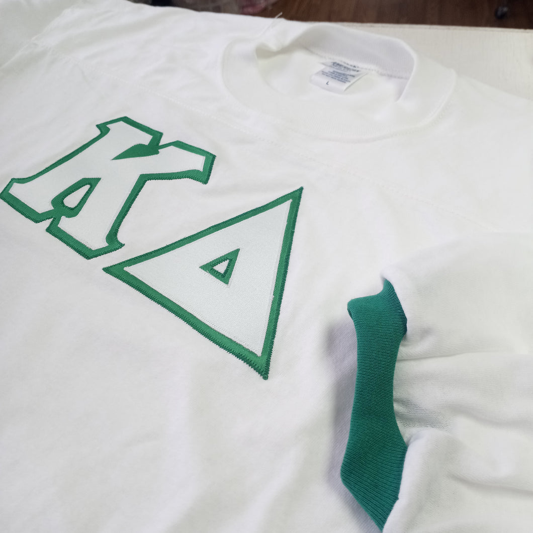 Green Trim Stitch Jersey Shirt- Kappa Delta