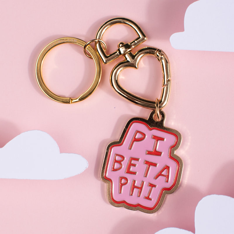 Travel Enamel Keychain- Pi Beta Phi