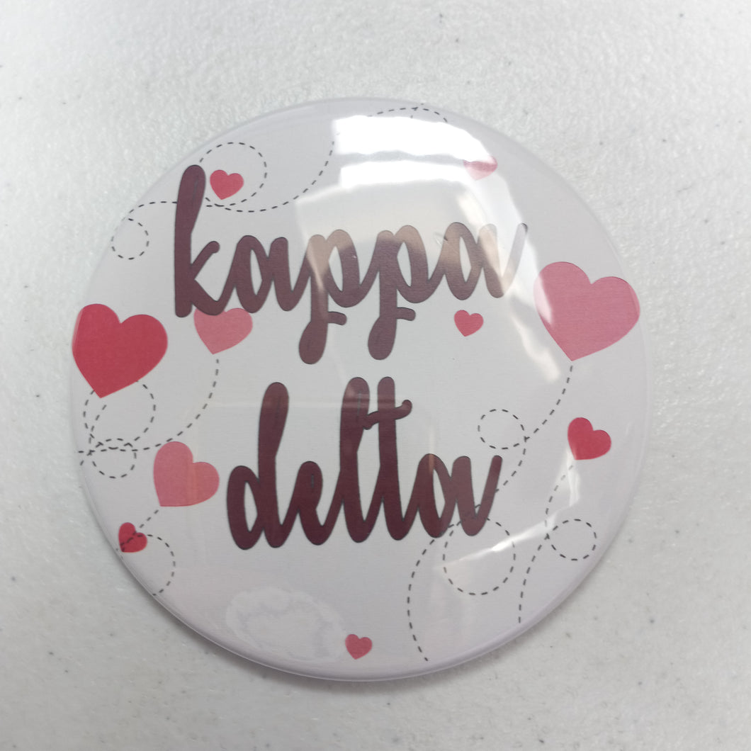 Flying Hearts Button - Kappa Delta