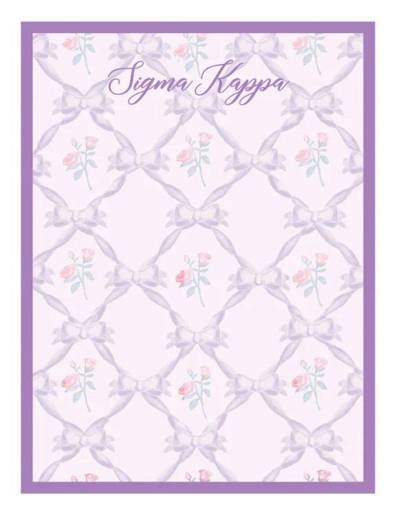 Romantic Floral Notepad-Sigma Kappa