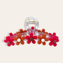 Daisy Claw Clip- Burgundy