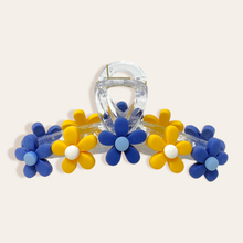 Daisy Claw Clip- Navy & Yellow