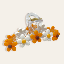 Daisy Claw Clip- Orange