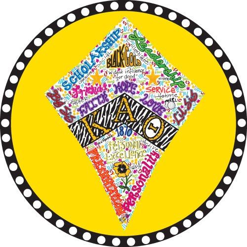 Dana's Designs Round Magnet - Kappa Alpha Theta