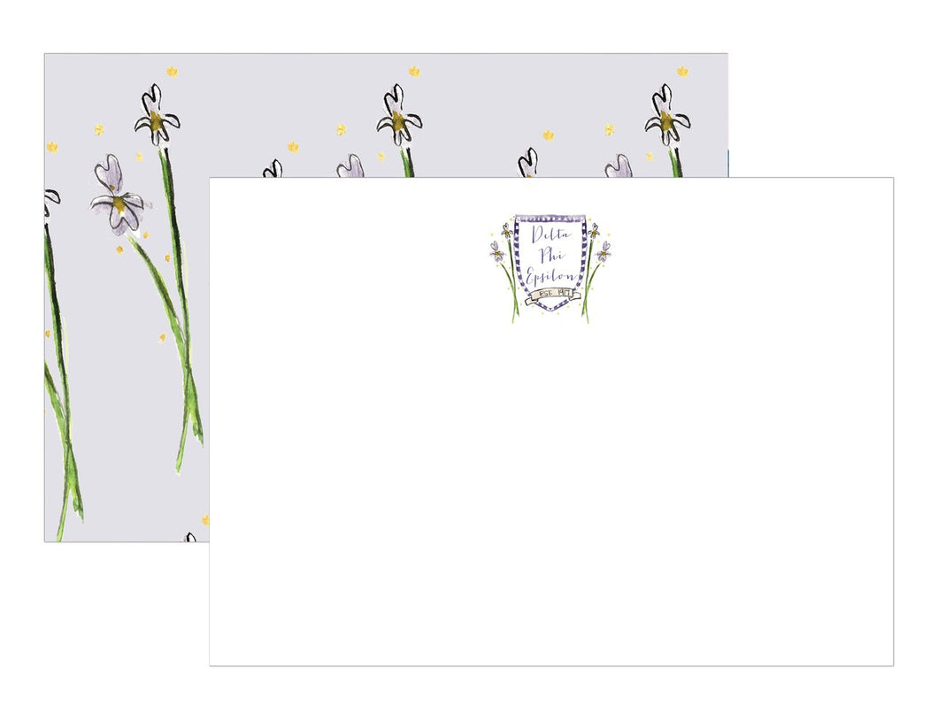 Lined Envelope Notecards - Delta Phi Epsilon