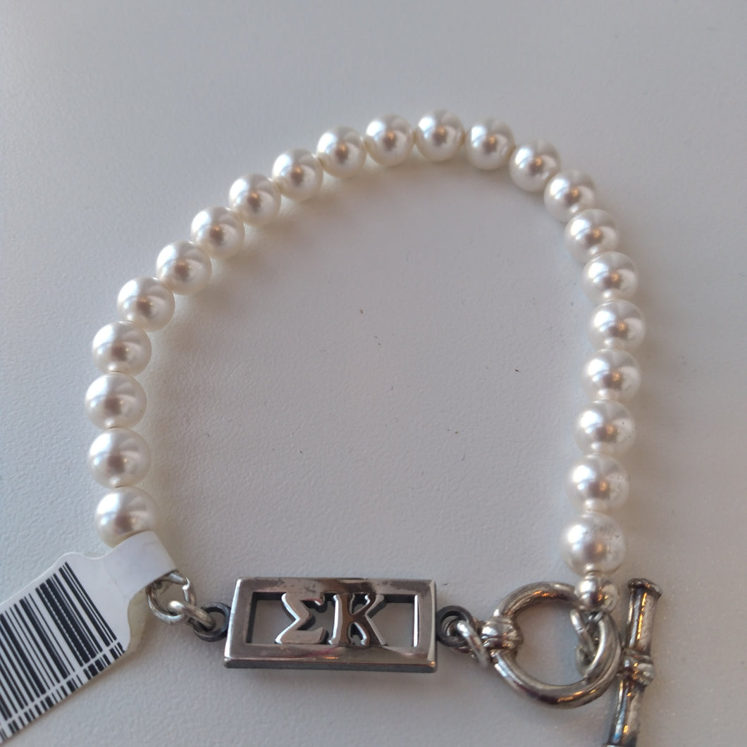 Pearl Bar Bracelet - Sigma Kappa
