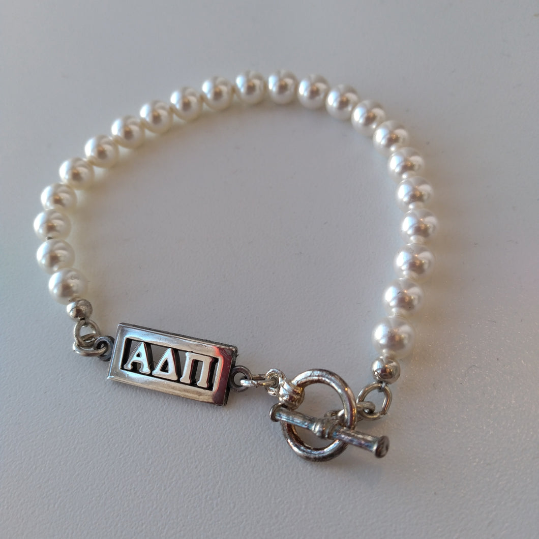 Pearl Bar Bracelet - Alpha Delta Pi