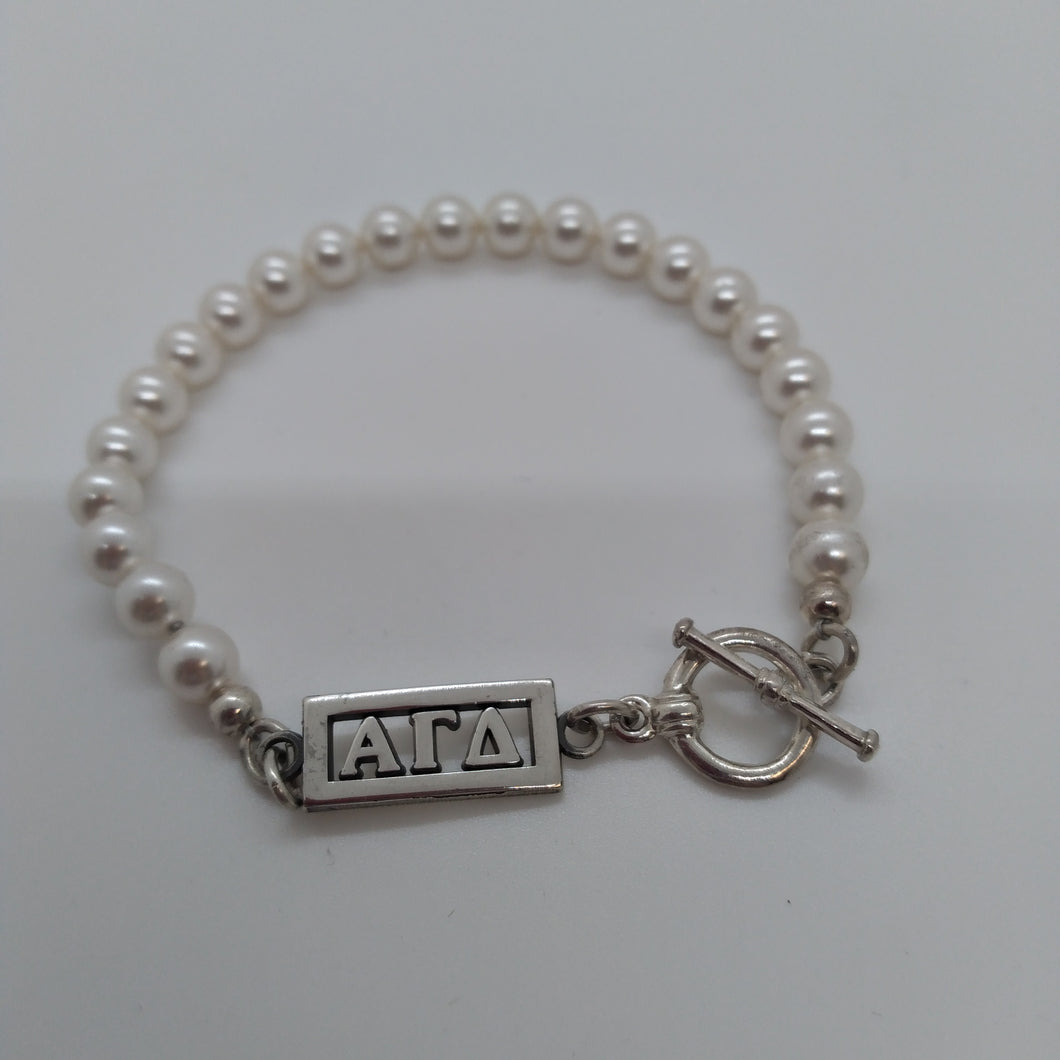 Pearl Bar Bracelet - Alpha Gamma Delta
