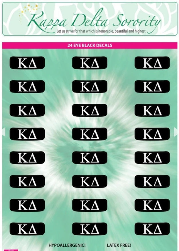 Eye Black Sticker Sheet - Kappa Delta