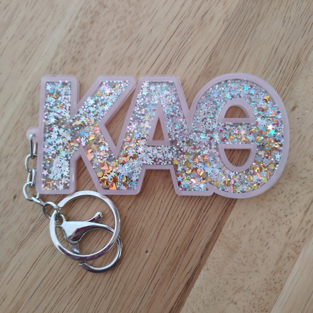 Glitter Keychain - Kappa Alpha Theta