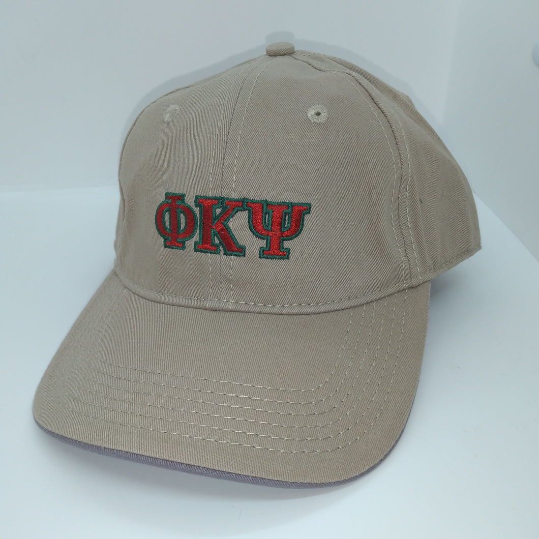 Khaki Embroidered Cap - Phi Kappa Psi