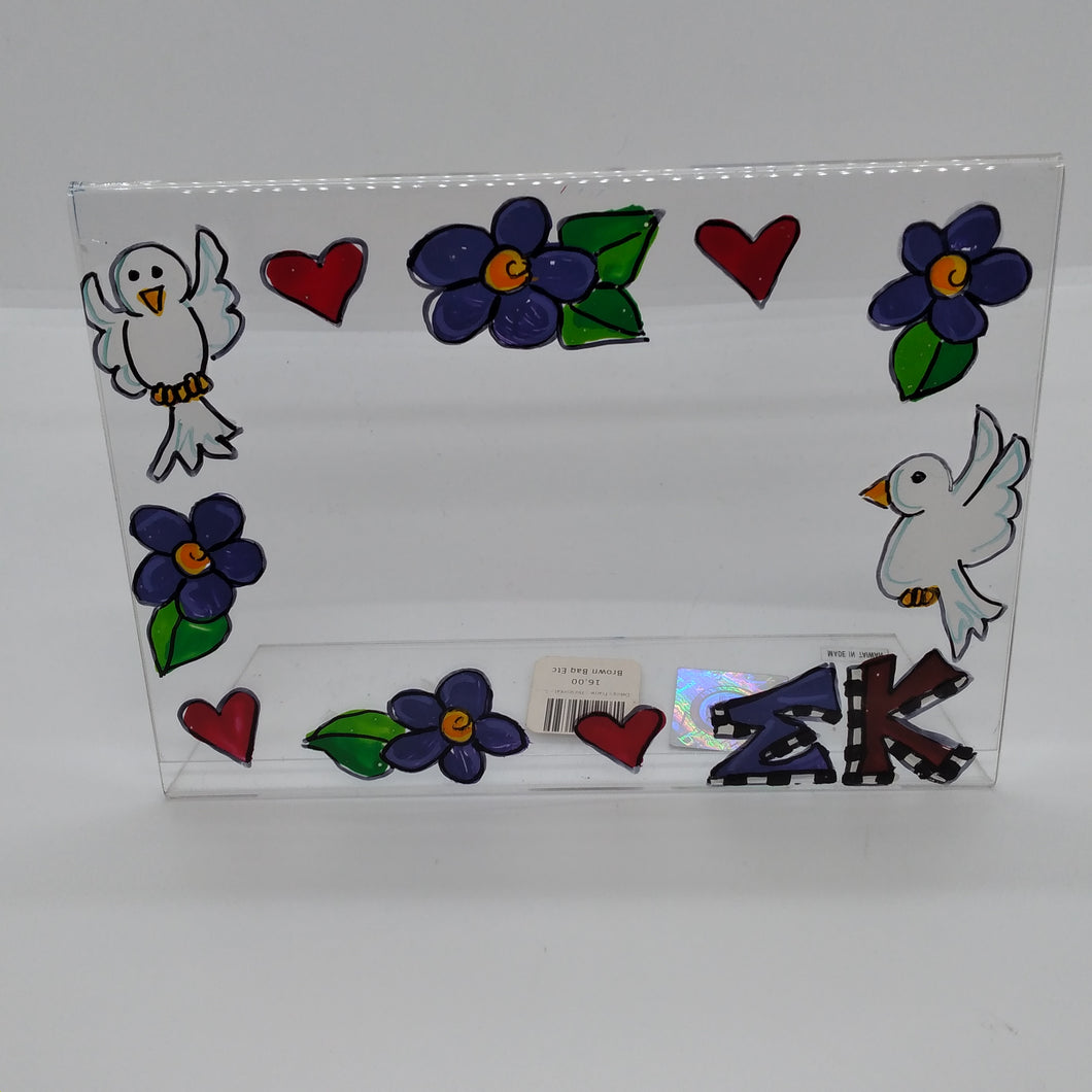 Acrylic Painted Frame - Sigma Kappa