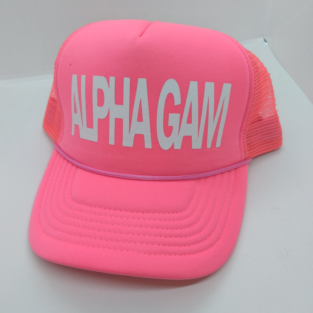 Highlighter Baseball Hats - Alpha Gamma Delta